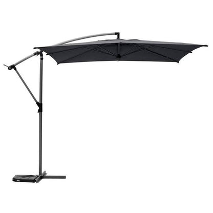 Parasol déporté carré inclinable MANOA Ardoise