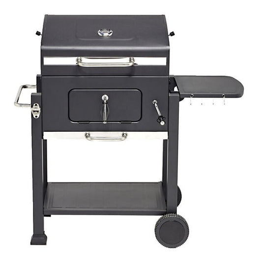 Barbecue à charbon Wilson rectangulaire avec couvercle 2 roulettes 114x72H108cm