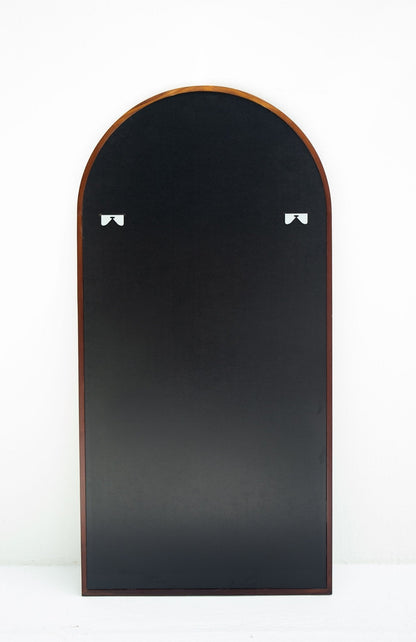 Miroir en pied avec arc en bois de sycomore
